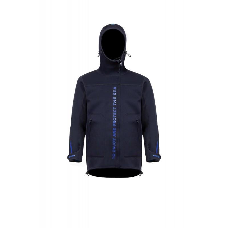 Echipament Imbracaminte - Veste si Jachete - NEOPRENE HOODED JACKET - DEEP BLUE