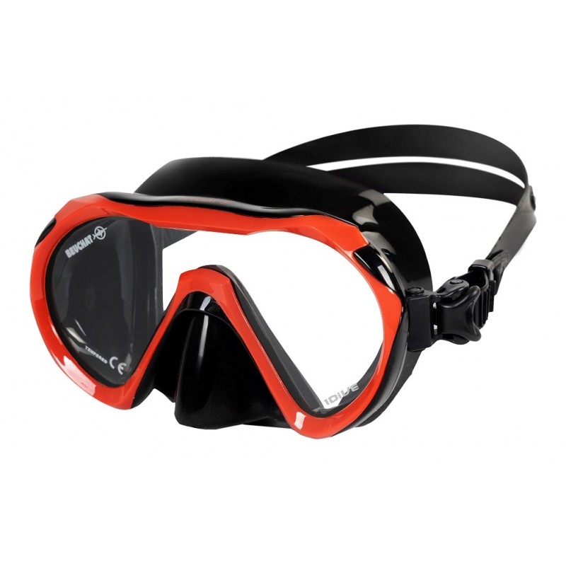 Echipament Scufundari - Masti si snorkel - 1DIVE MASK - SILICON NEGRU