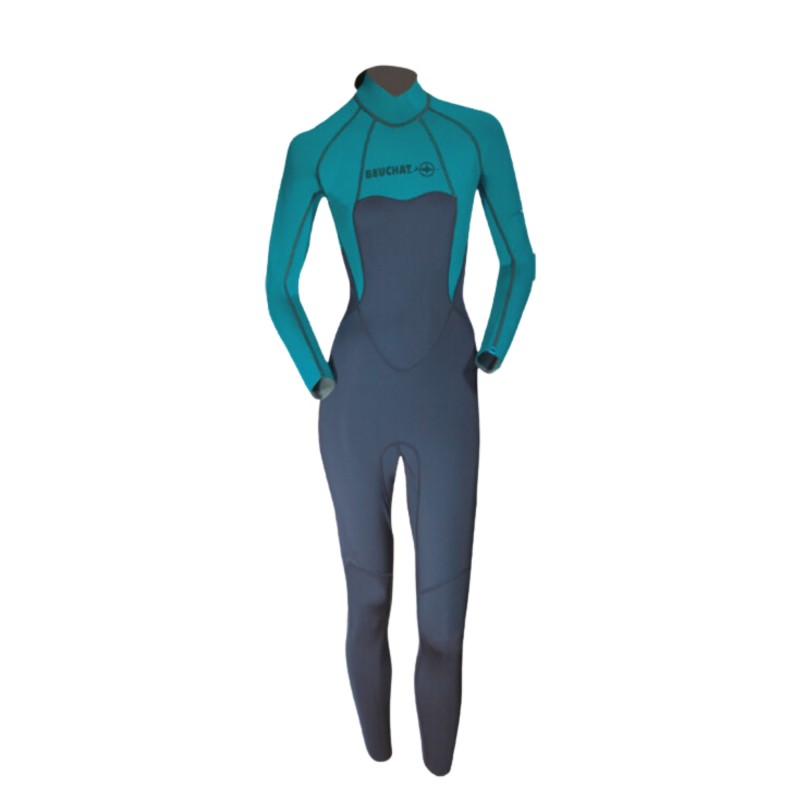 Echipament Snorkeling - Costum de snorkeling - ATOLL WOMAN 2 MM COSTUM INTREG DIN NEOPREN BACK-ZIP - ATOLL BLUE