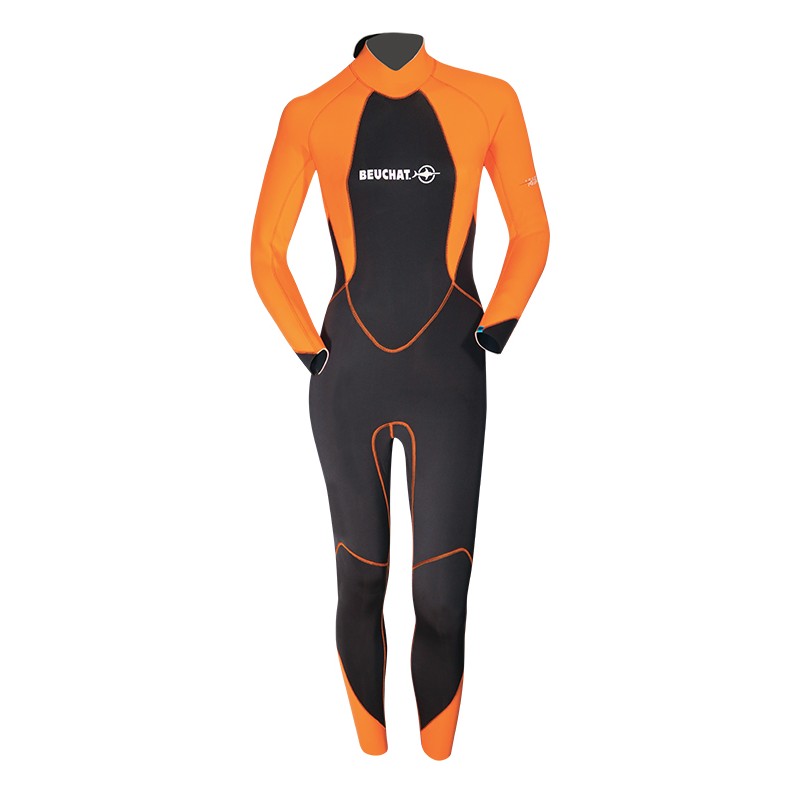 Echipament Snorkeling - Costum De Snorkeling - ATOLL WOMAN 3 MM COSTUM INTREG DIN NEOPREN BACK-ZIP - BURNT ORANGE